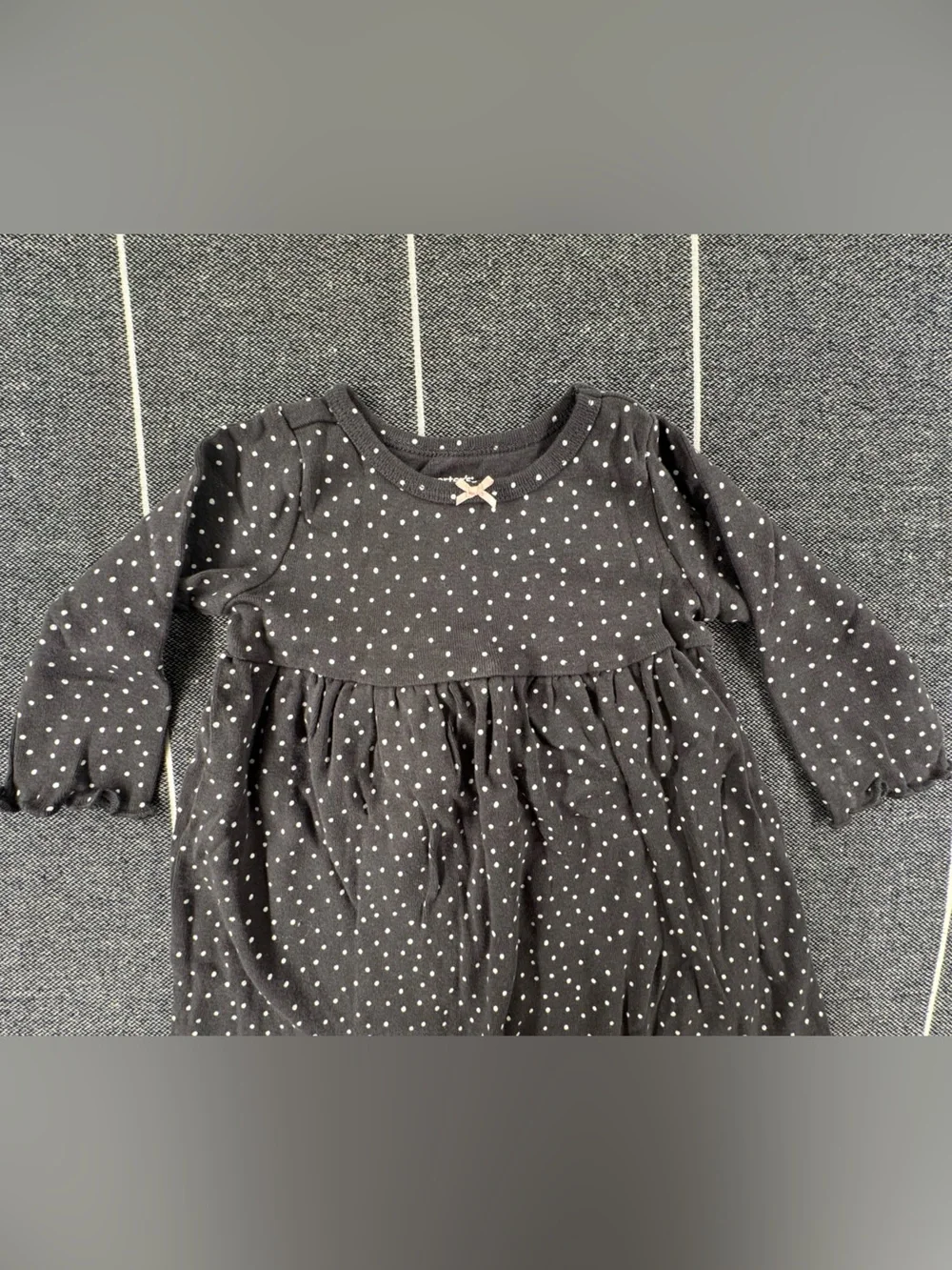 Carter's Black Dress with White Polka Dots